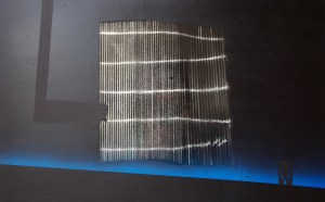 Huset efteråt, akryl, spray och tusch på trä