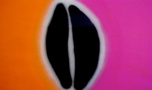 Objekt 1, 80x55 cm, spray på trä